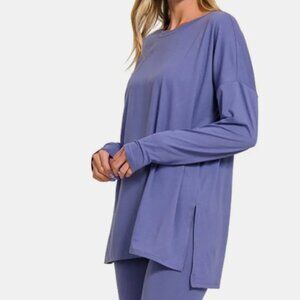 #101 TWO PIECE LOUNGE SET LILAC